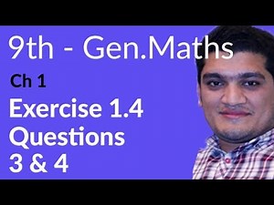 9th Class General Math, Ch 1, lec 1, Exercise 1.4 Question no 3 & 4-Matric Part 1 Gen Math