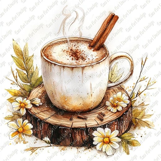 Hot Chocolate Clipart, Steamy Cocoa Cup Art (digital Download) - Etsy UK