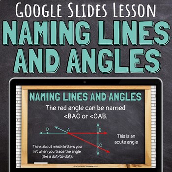 Naming Lines and Angles in Geometric Figures Lesson for Google Slides