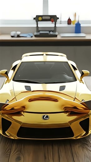 Golden Lexus LFA ASMR – Satisfying Supercar Scraping