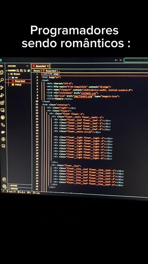 Tendência de programação com flores