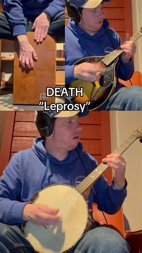 Death “Leprosy” on banjo, mandolin, cajon #deathmetal #deathmetalmusic #chuckschuldiner #metal