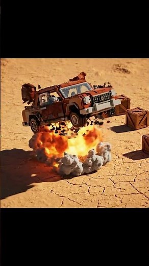 Lego Car Crash Tests – Epic Explosions & Apocalyptic Destruction #automobile #carexplosion #beamng