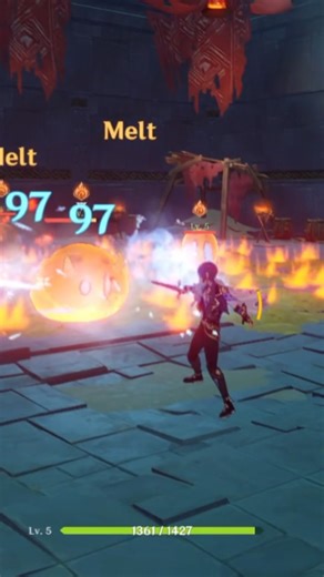 “Amber, Kaeya & Traveler vs Pyro Slimes… AND a Precious Chest! 🔥❄️🎁”