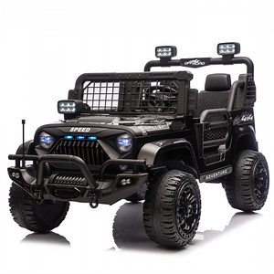 2 Kids Ride On Car 12V 200W Remote Control - 3 Speed Adjustable,LED Headlights,4-Wheel Shock Absorption,USB/MP3 Charging & Battery Indicator,Bluetooth & music - Electric Toy Car for kids 3-8