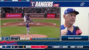 Bruce Bochy on Nathan Eovaldi's performance. Texas Rangers | #StraightUpTX | @BallySports 📺 | FanDuel Sports Network Southwest