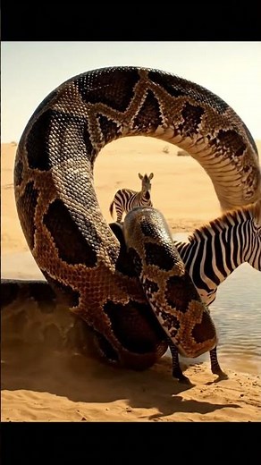 Zebra Rescue from Giant Python - The Amazing Cooperation of Zebras