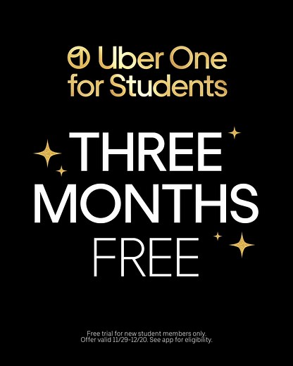 Get 3 Months FREE when you sign up for Uber One for Students. What are you waiting for? | Uber Eats