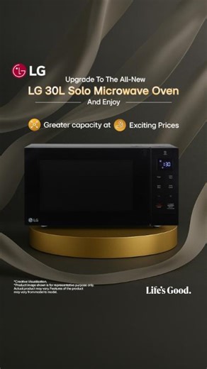 Presenting the all-new LG 30L Solo Microwave Oven with bigger capacity and better cooking volume. From hearty family feasts to preparing dinner spreads for your loved ones, it’s built to keep every dish effortless and every moment more delightful. Step up to more room and better cooking with the LG 30L Solo Microwave Oven! Know more: https://bit.ly/3Gdame0 #LG #LGIndia #LifesGood #LGHomeAppliances #LG30LMicrowaveOven #LGMicrowaveOven | LG Global