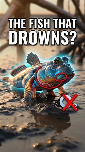 Why this fish spends its entire life on land #evolution #science #shorts