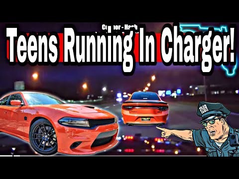 Police Chase Teens In Stolen Dodge Charger Through Downtown Los Angeles! Police Helicopter Needed!