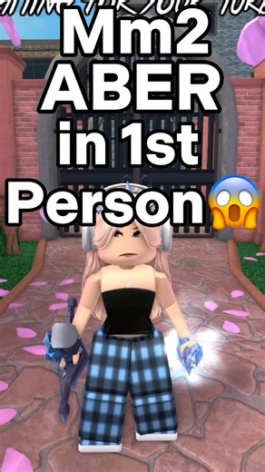 Mm2 ABER in first Person🫠😱 #roblox #mm2 #challenge #shorts #fyp #viral