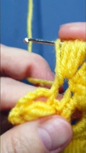 Easy Crochet: How to Crochet a Puff Stitch Flower for beginners. #Shorts