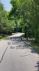 0.78 Acres for Sale in Murphy, NC for 22,900. Unrestricted lot in Murphy, North Carolina.Mobile homes, manufactured homes, tiny homes, RVs, and cabins are allowed. Awesome lot in nice subdivision cleared and ready to be built on! Paved, wide roads to property, less than 20 min to town! Also, has water rights to shared well!Property will close through the title company and include warranty deed with title insurance. Closing costs are approx $500-$700#land #realestate #property #investing #cheap #