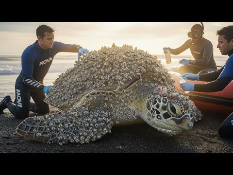 Sea Turtle COVERED in Thousands of Barnacles Shocking Rescue