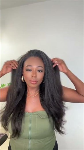 ✨ The MOST NATURAL KINKY STRAIGHT HALF WIG #halfwig