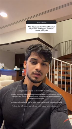 @atharvaslife on Instagram: "when you’re starting something, don’t care what others have to say or might think. How you see yourself ultimately decides how you’re perceived or how things end up. - • comparison is poison • everyone looks “dumb” as a beginner and that’s part of the process • be mentally bulletproof enough to not let external opinions weaken your morale"