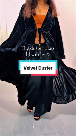 Whimsical Velvet Duster for Witchy Vibes