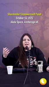On October 16, 2025, Alaska Native Shareholders met at Akela Space in Anchorage, AK, to discuss ways to make positive changes within their regional and village corporations. Panelists included MacKenzie Englishoe, Chloey Cavanaugh, Amanda Bremner, Marry Knutsen, and David Leslie. • Learn from panelists about successes and challenges in corporate accountability. • Hear about shareholder resources for your region. • Build connections with people in your region and solidarity across Alaska! Watch t