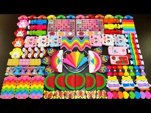 RELAXING WITH CLAY PIPING BAGS VS GLITTER VS MAKEUP ! Mixing Random Things Into Slime #6848