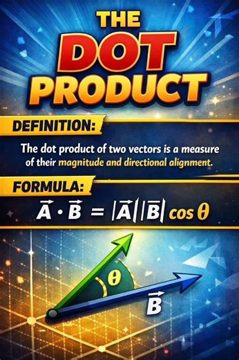 Dot Product Explained | Definition & Formula | Vector Physics#shortsfeed #funny