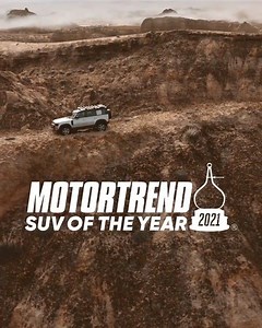 The shape of greatness. The New Defender has been named MotorTrend's 2021 SUV of the Year! | Range Rover