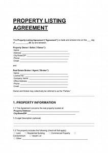 Property Listing Agreement Template | Editable Realtor Contract | Real Estate Agent Form | Digital Download - Etsy Canada