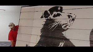 Banksy's "Haight Street Rat" begins month-long showing at Kokomo library
