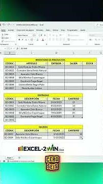 📦 Crea tu Inventario en Excel Fácil y Rápido