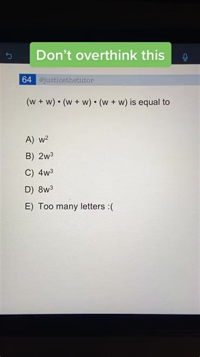 W for MathTikTok 😈🥶 #justicethetutor #math #maths #algebra | Justicethetutor