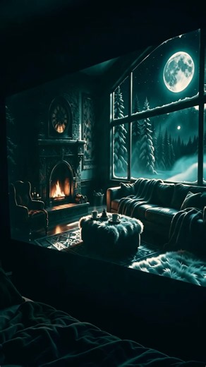 Project this Winter Castle Fireplace & Blizzard Sounds #booktok #medievalambience #gothicambience