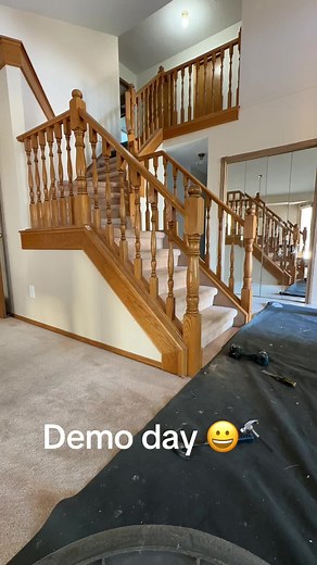 Demo day 😀🔨 #railingsystems #smallbiz #carpenter