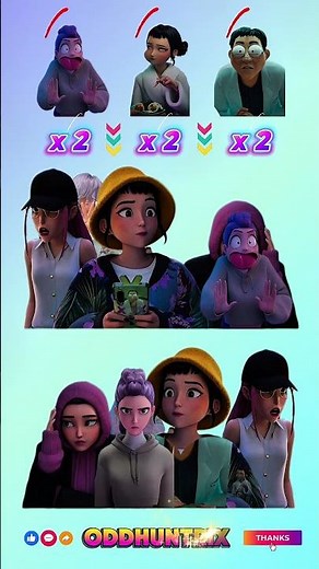 Kpop Demon Hunters FIND THE ODD ONE OUT: #kpop #kpopdemonhunters #김프로 #유백합 #sajaboys #oddhuntrix