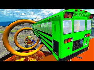 Random School Bus Crashes & Destruction #4 - BeamNG.Drive