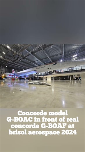 Concorde model in front of real concorde #concorde #model #aviationmuseum #legendaryaircraft