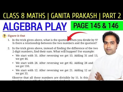 Class 8 maths ganita prakash part 2 | Chapter 6 Algebra play | Page 145 & 146 | New ncert book