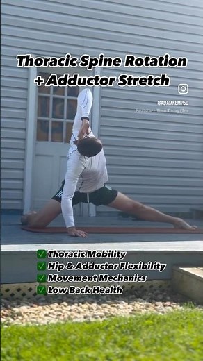 Thoracic Spine Rotation + Adductor Stretch: Improve Mobility & Relieve Lower Back Pain