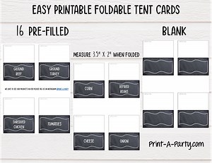 TACO BAR - Chalkboard - Printable Sign and Food Labels - For Parties,