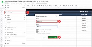 Business Plan Google Sheets Template