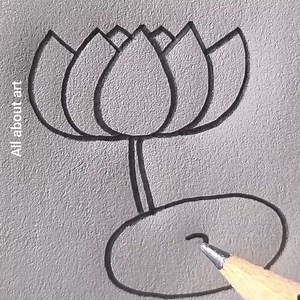 134K views · 802 reactions | How to draw a lotus flower | All About Art | Facebook