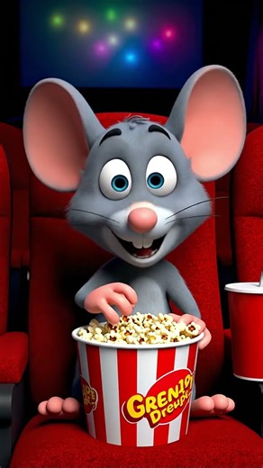 The Mouse Who Went to the Movies 🎬🐭 #CartoonLOL #FunnyMouse #MovieAdventure