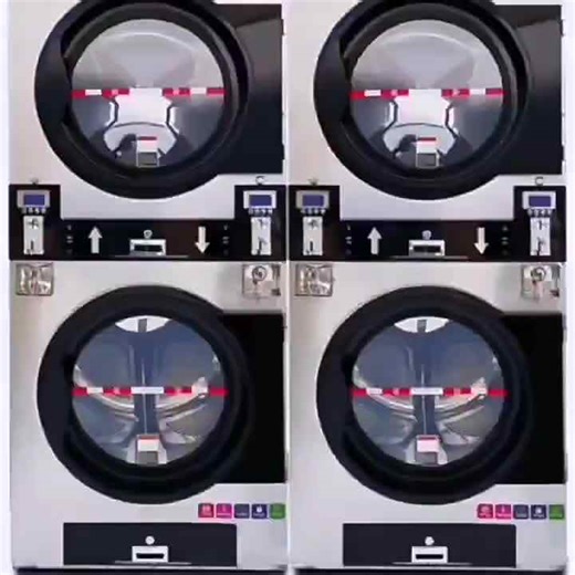 Laundromat, Commercial Laundry, Coin Operated Stack, Washer and Dryer 12kg, 15kg, 20kg,