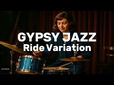 Gypsy Jazz │ Ride Var. │ Drum Tutorial │ Sheet Music + Play-Along │ 220→60 BPM (Multi-Tempo)
