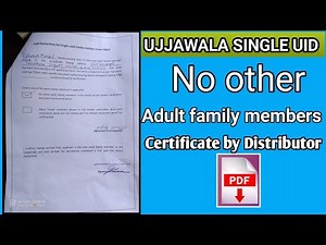 SINGEL UID Self Declaration for Single adult family member under PMUY