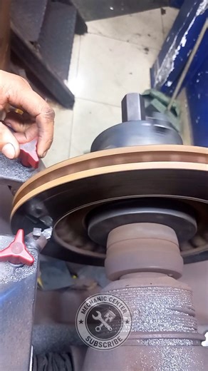 How Professionals Set Up a Brake Disc Lathe (Precision Work)#shortfeed #autoshorts