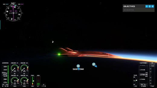 微软模拟飞行,黑鸟SR-71继任者Darkstar,10马赫启动与巡航