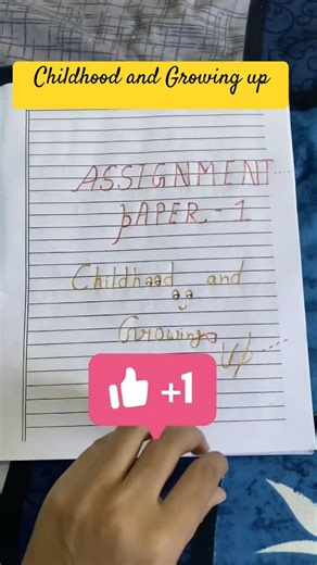 B.ed first year assignment ( Childhood and Growing up ) #patliputrauniversity #assignment #b.edfirst
