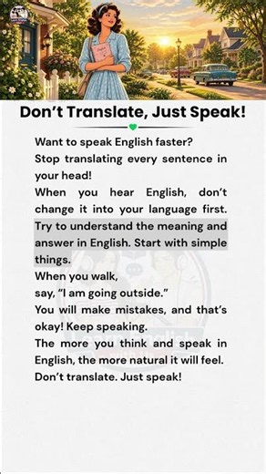 Don’t Translate, Just Speak! 🗣️ | English Reading and Speaking Practice | #englishforbeginners