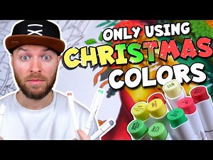 Coloring Using ONLY CHRISTMAS Colors - Festive Failures!