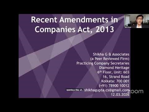 Companies Compliance Facilitation Scheme, 2026 and Recent Amendments in Companies Act, 2013